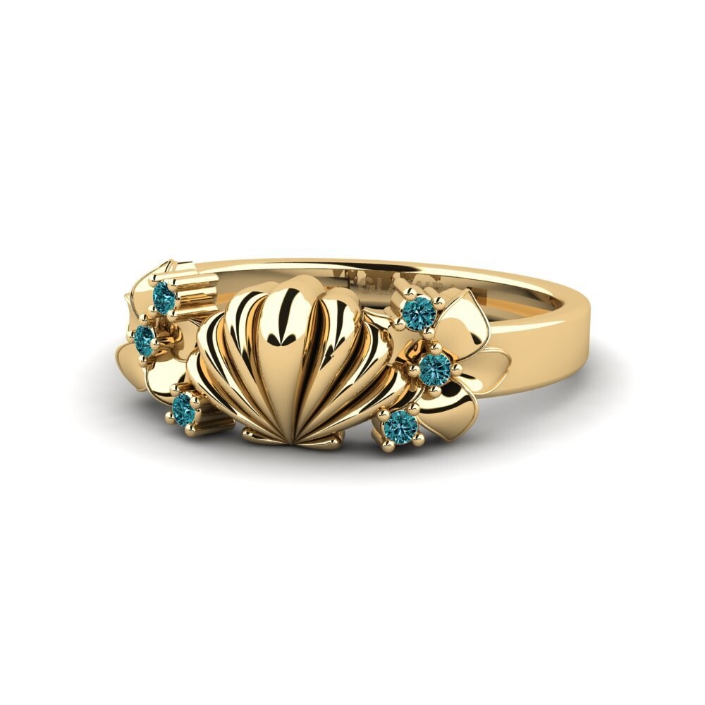 Diamante Azul Anillo meñique Clevore