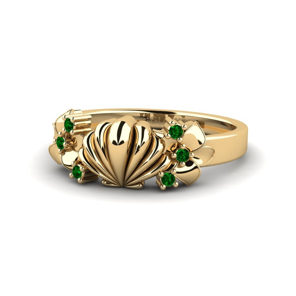 Circonita Verde Anillo meñique Clevore