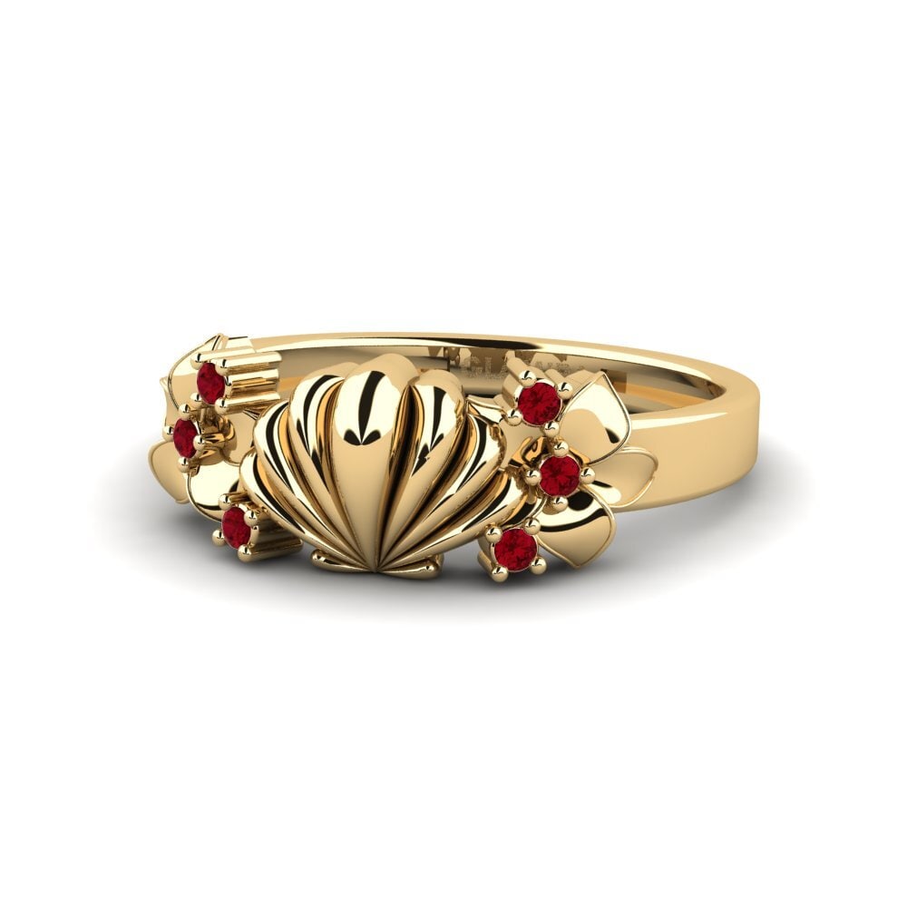 Circonita Roja Anillo meñique Clevore