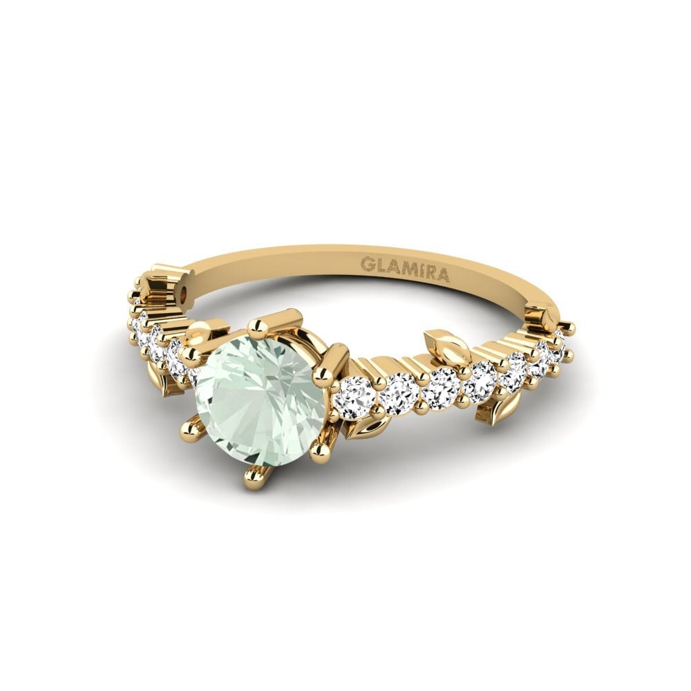 Amatista verde Anillo Efimero