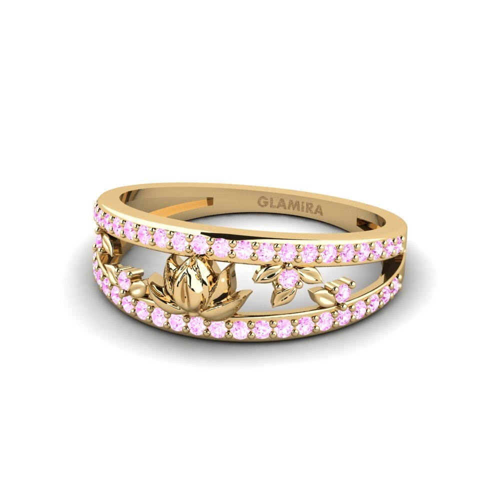 Pink Sapphire Ring Embossia