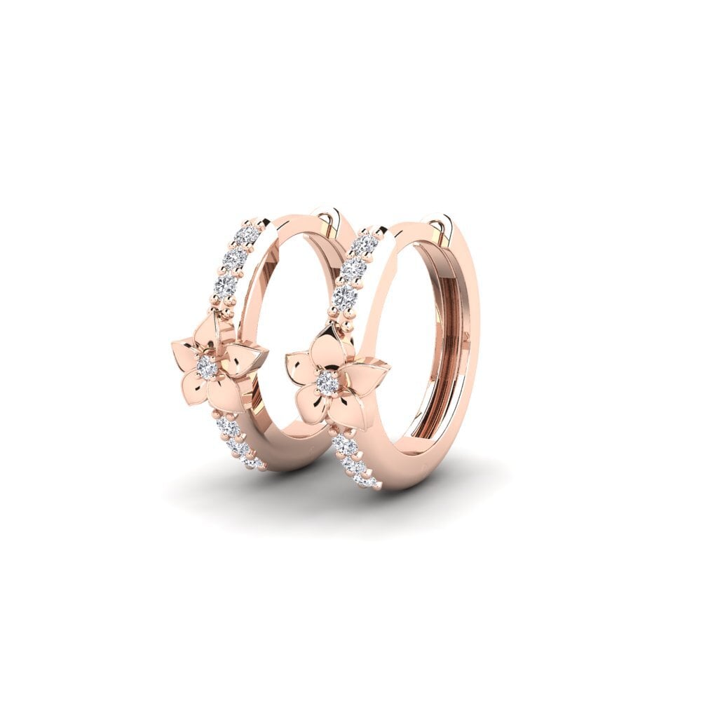 14k Oro Rosa Pendiente de mujer Exchange
