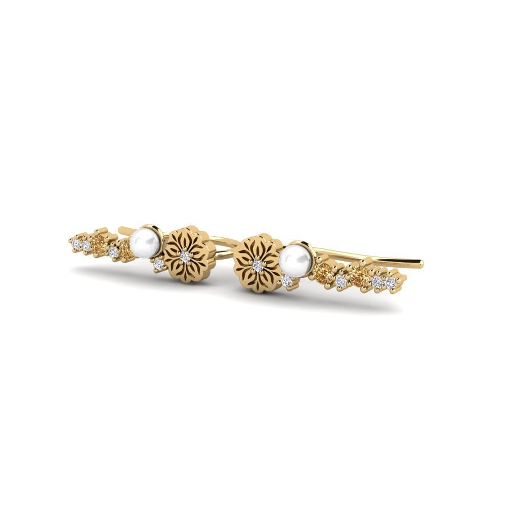 Brown Diamond Women's Earring Fasiu