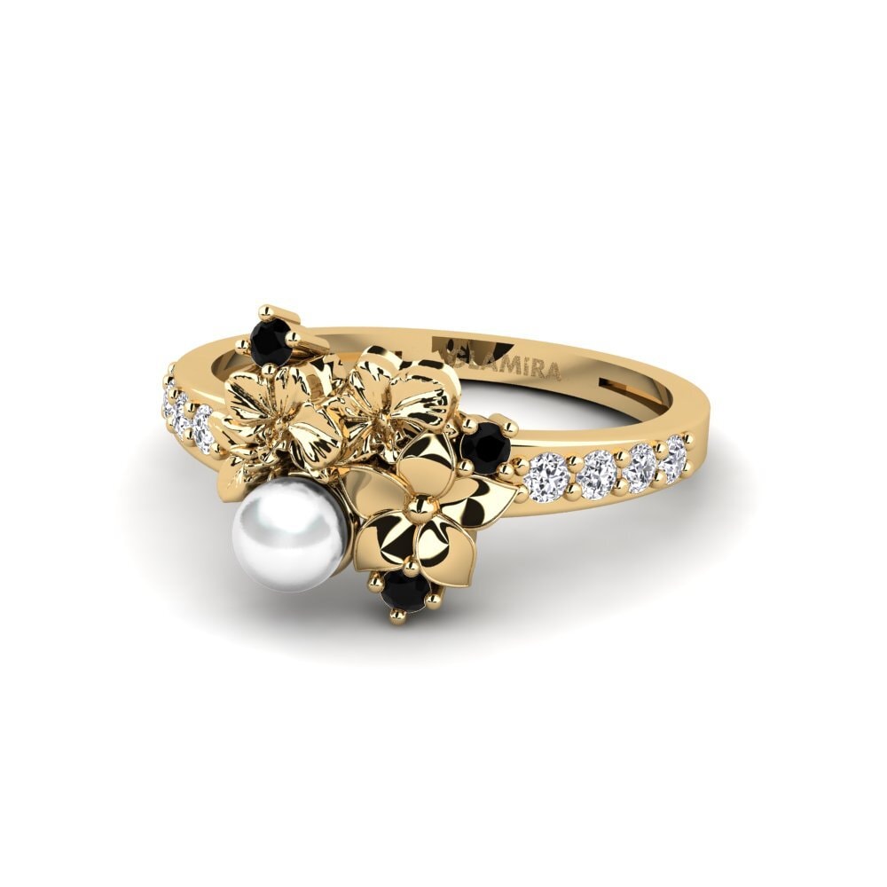 Zafiro negro Anillo Fleurin