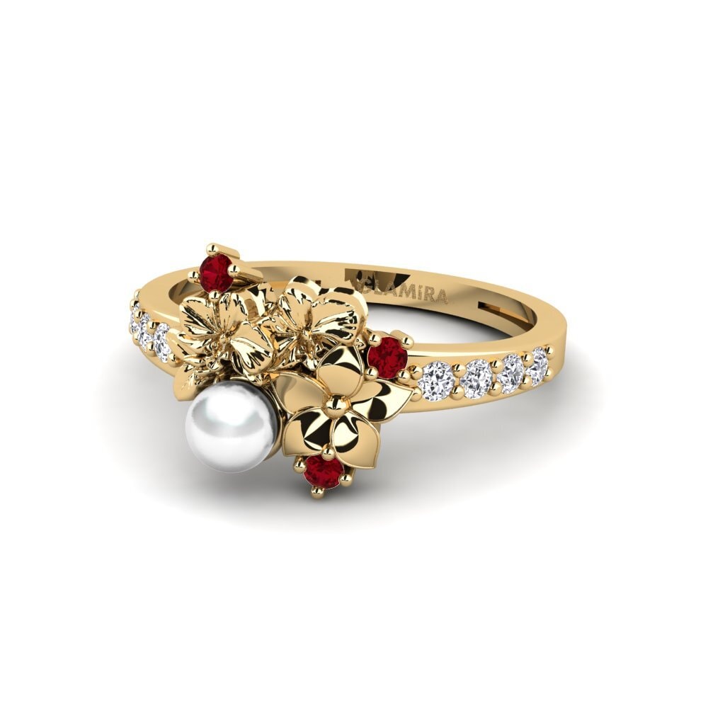 Circonita Roja Anillo Fleurin