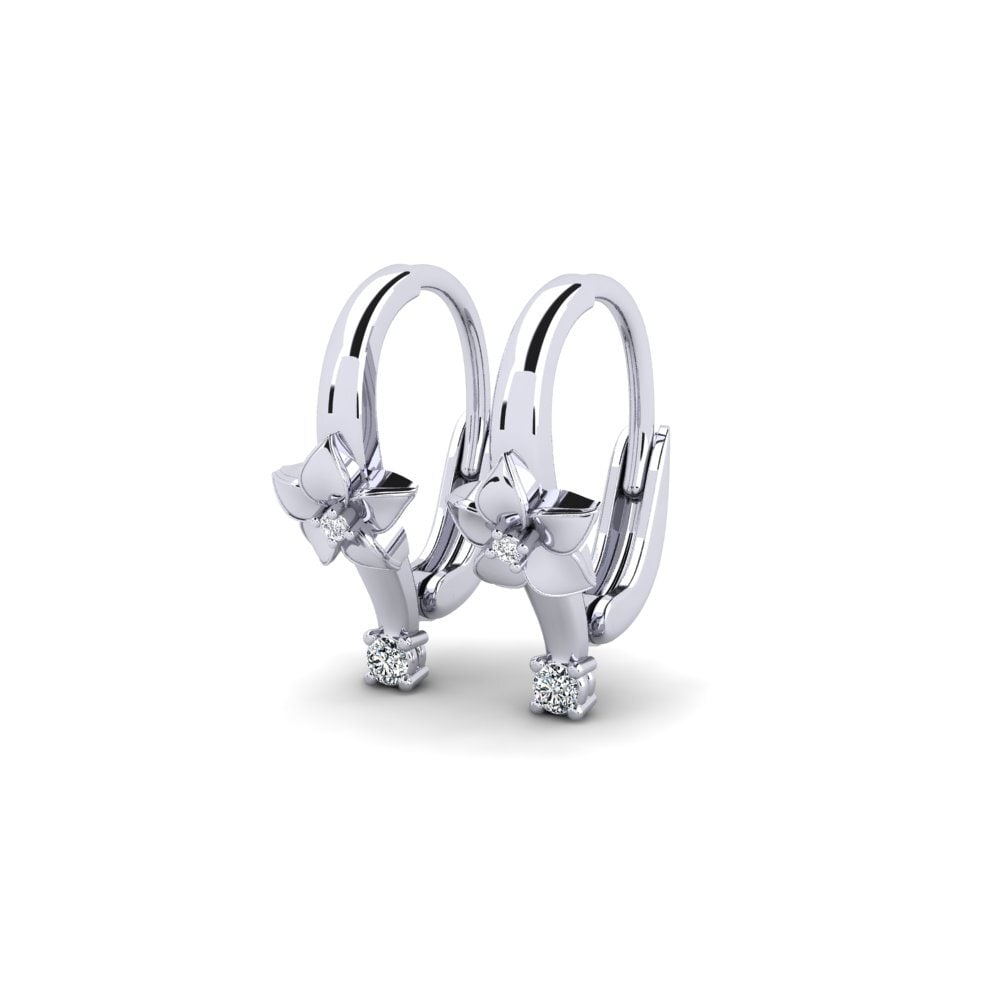 Oro Bianco 375 Zircone Orecchino da donna Gansevoort