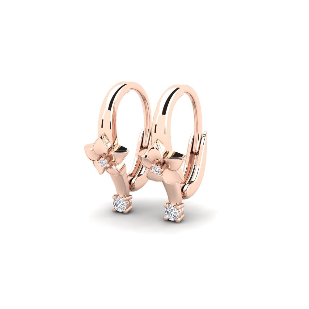 14k Oro Rosa Pendiente de mujer Gansevoort
