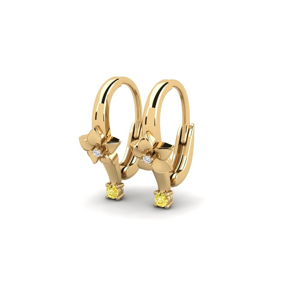 Zafiro amarillo Pendiente de mujer Gansevoort