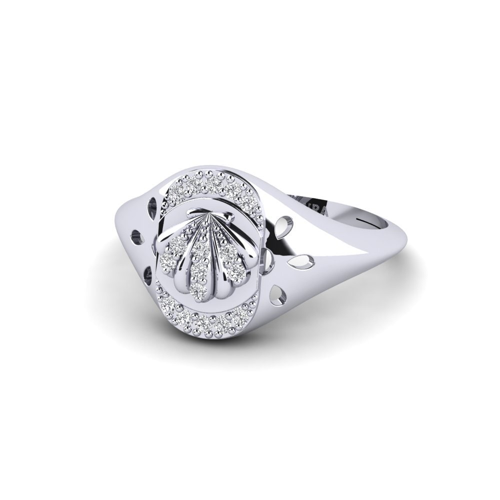 14k Oro Blanco Anillo Gnalakhin