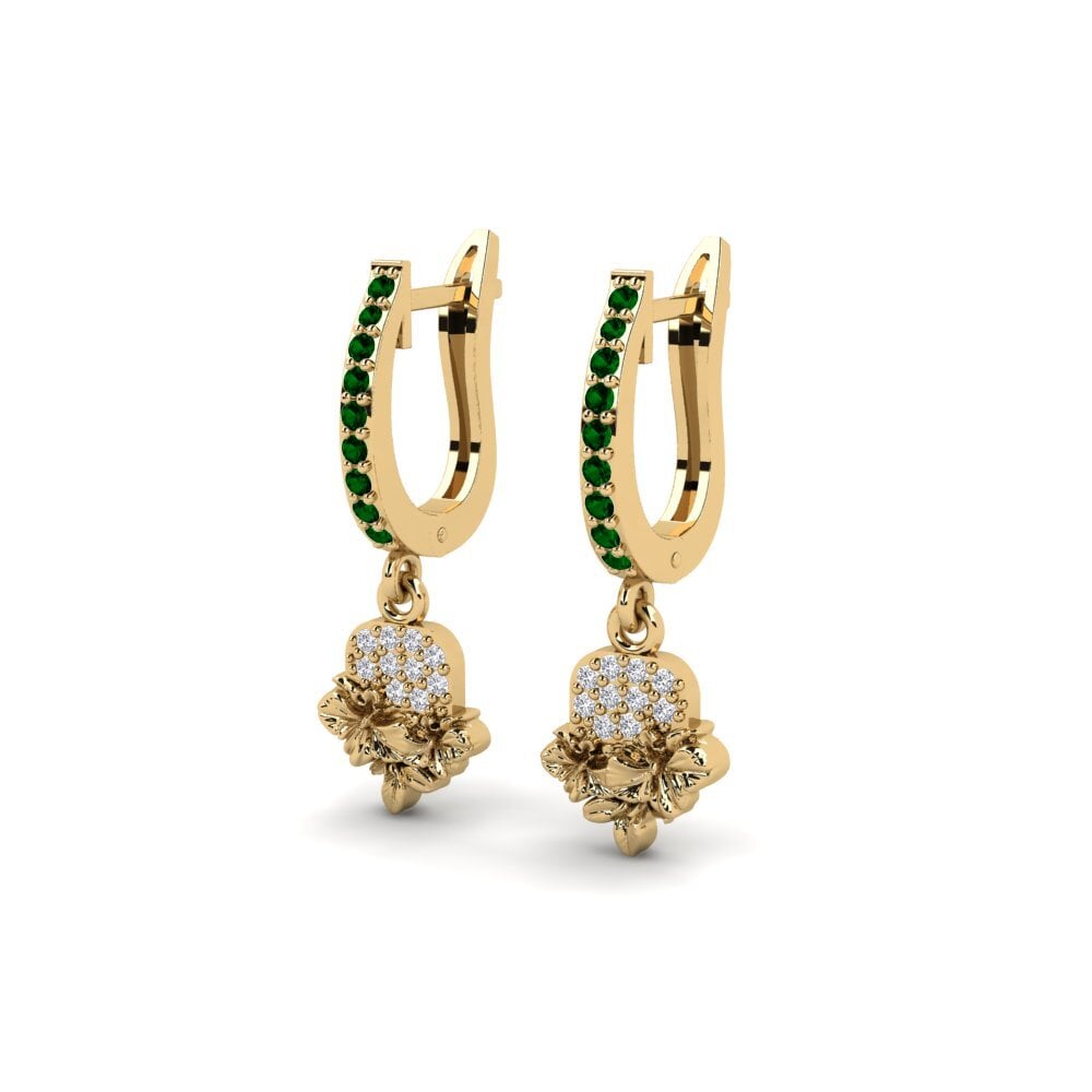 Zircônia Verde Brincos Feminino Greenwich