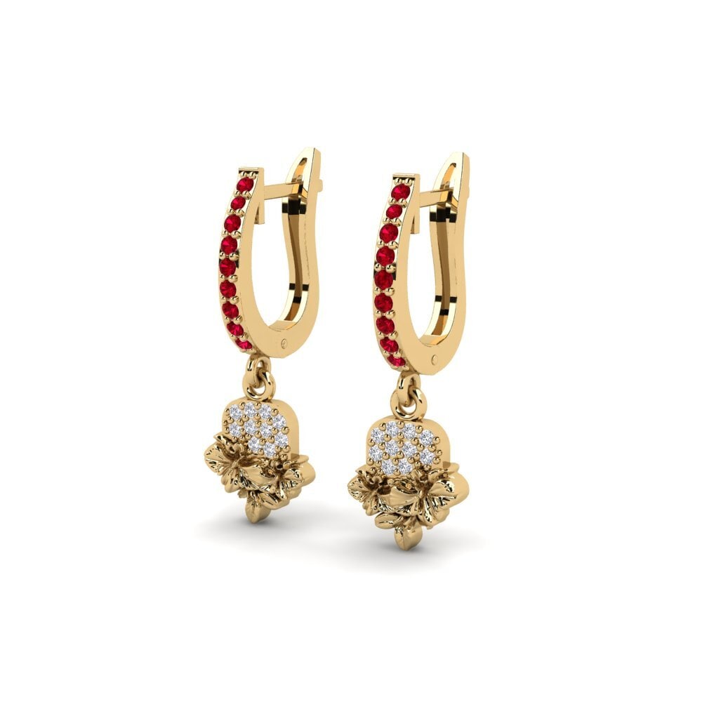 Red Zirconia Women's Earring Greenwich