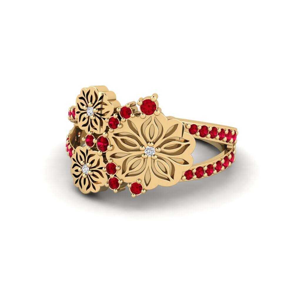 Circonita Roja Anillo Halluu