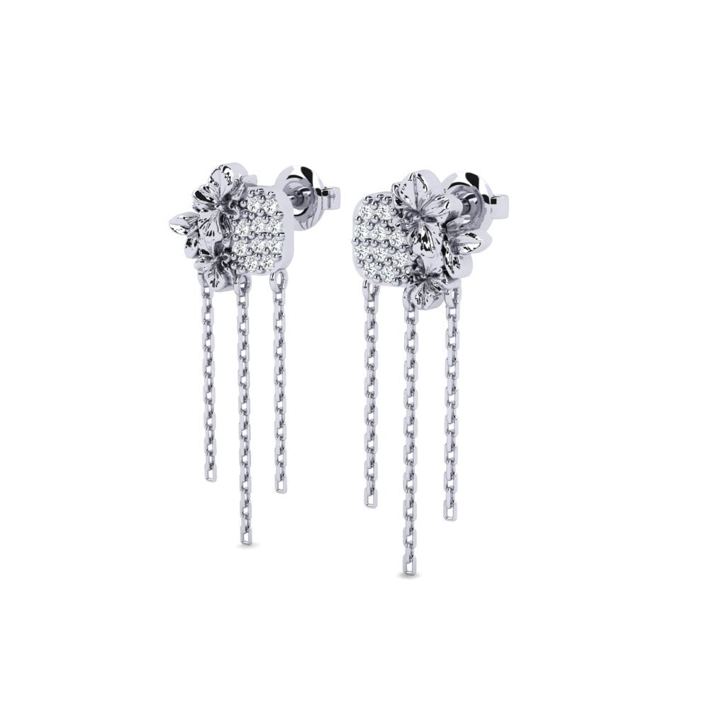 Oro Bianco 375 Zircone Orecchino da donna Hollayne