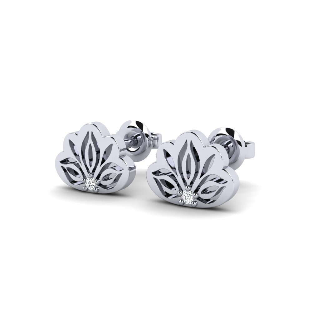 Oro Bianco 375 Zircone Orecchino da donna Iluba