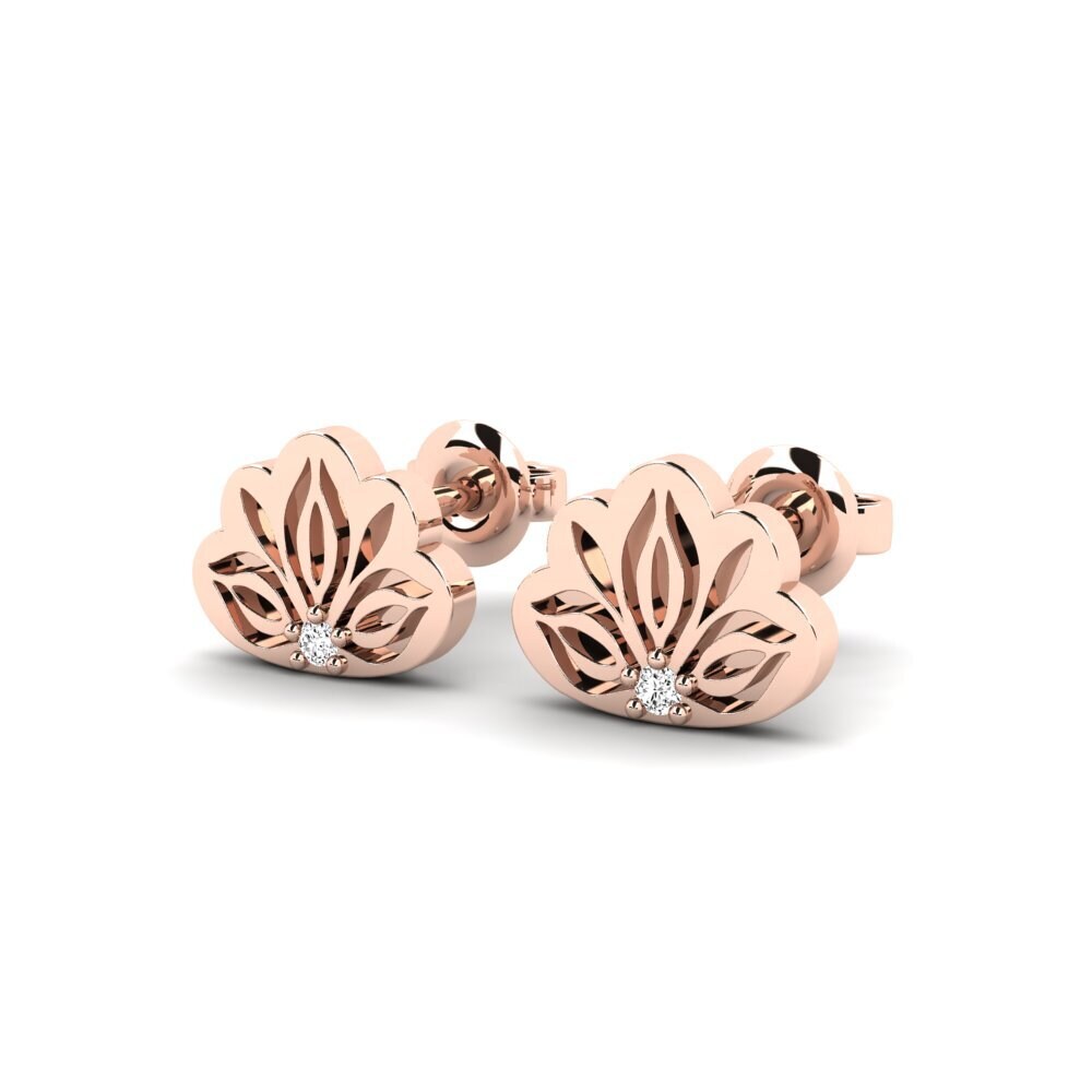14ct Rose Gold Moissanite Women's Earring Iluba