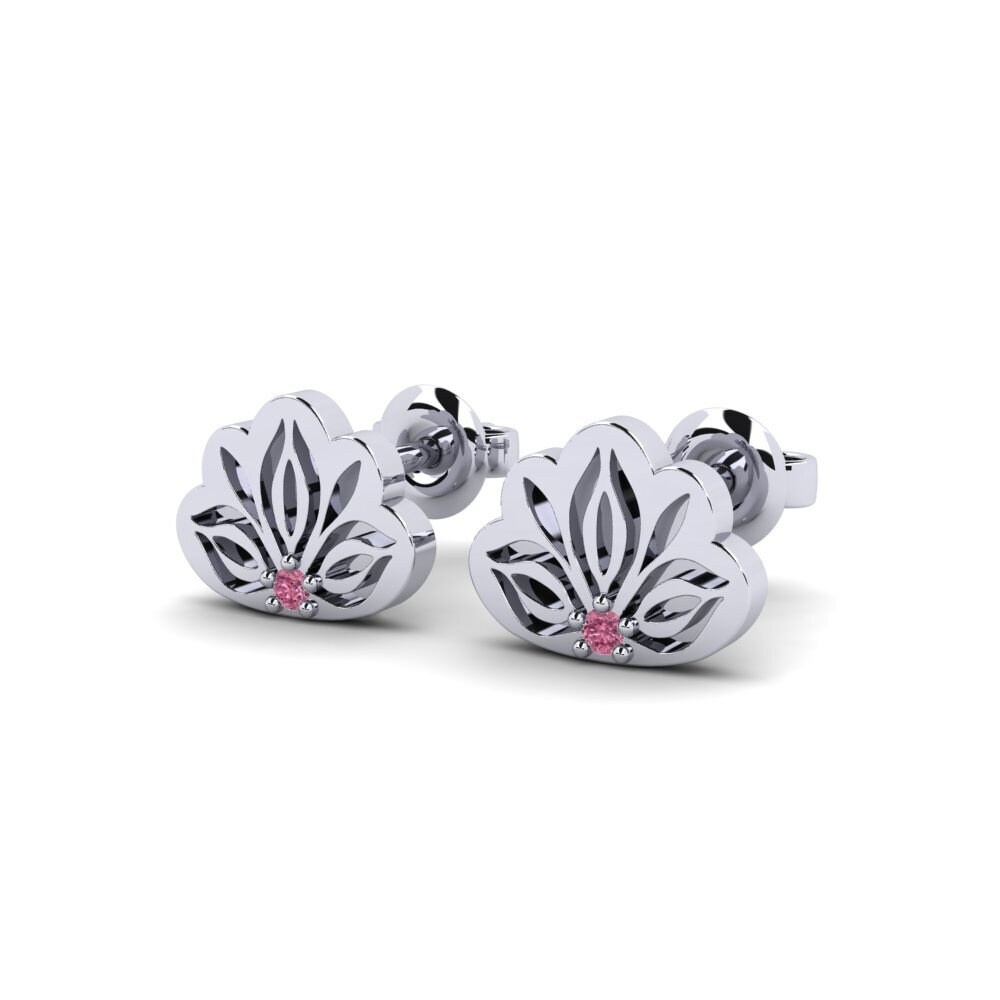 Oro Bianco 375 Granato Rodolite Orecchino da donna Iluba