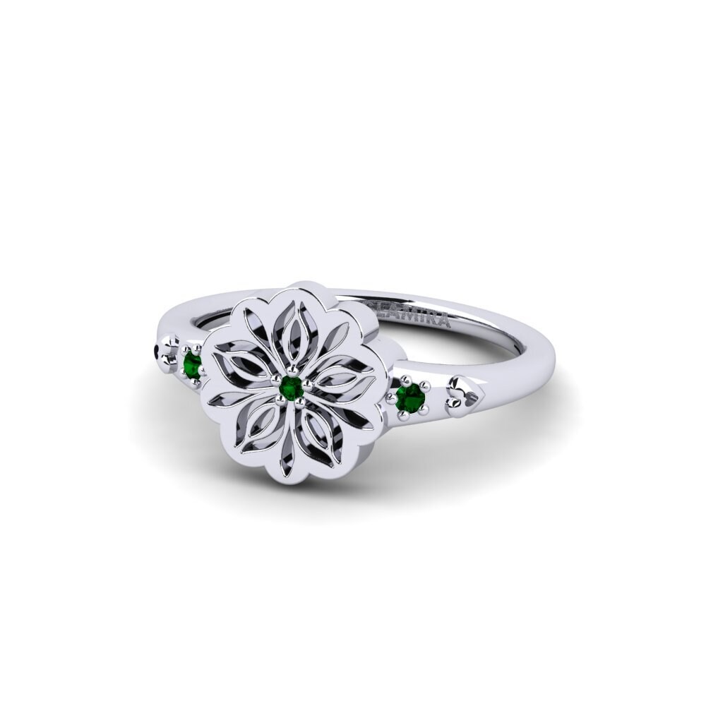 950 Palladium Green Zirconia Ring Itumetse