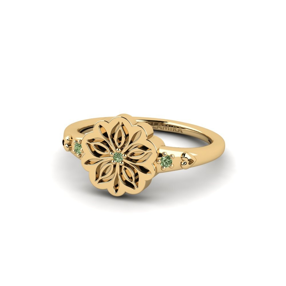 Diamante Verde Anel Itumetse