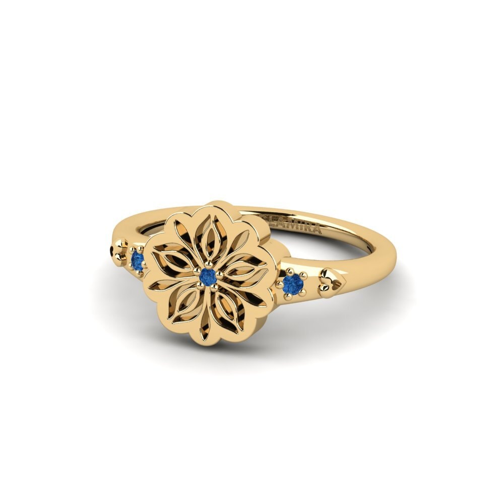 Dark Blue Zirconia Ring Itumetse
