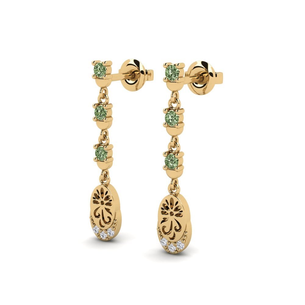 Green Diamond Women's Earring Kontentu - A