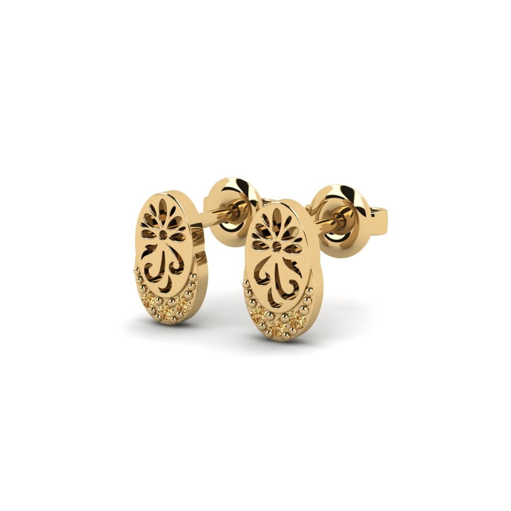 Brown Diamond Women's Earring Kontentu - B