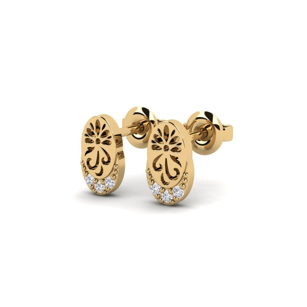 Diamant Boucle d'oreille femme Kontentu - B