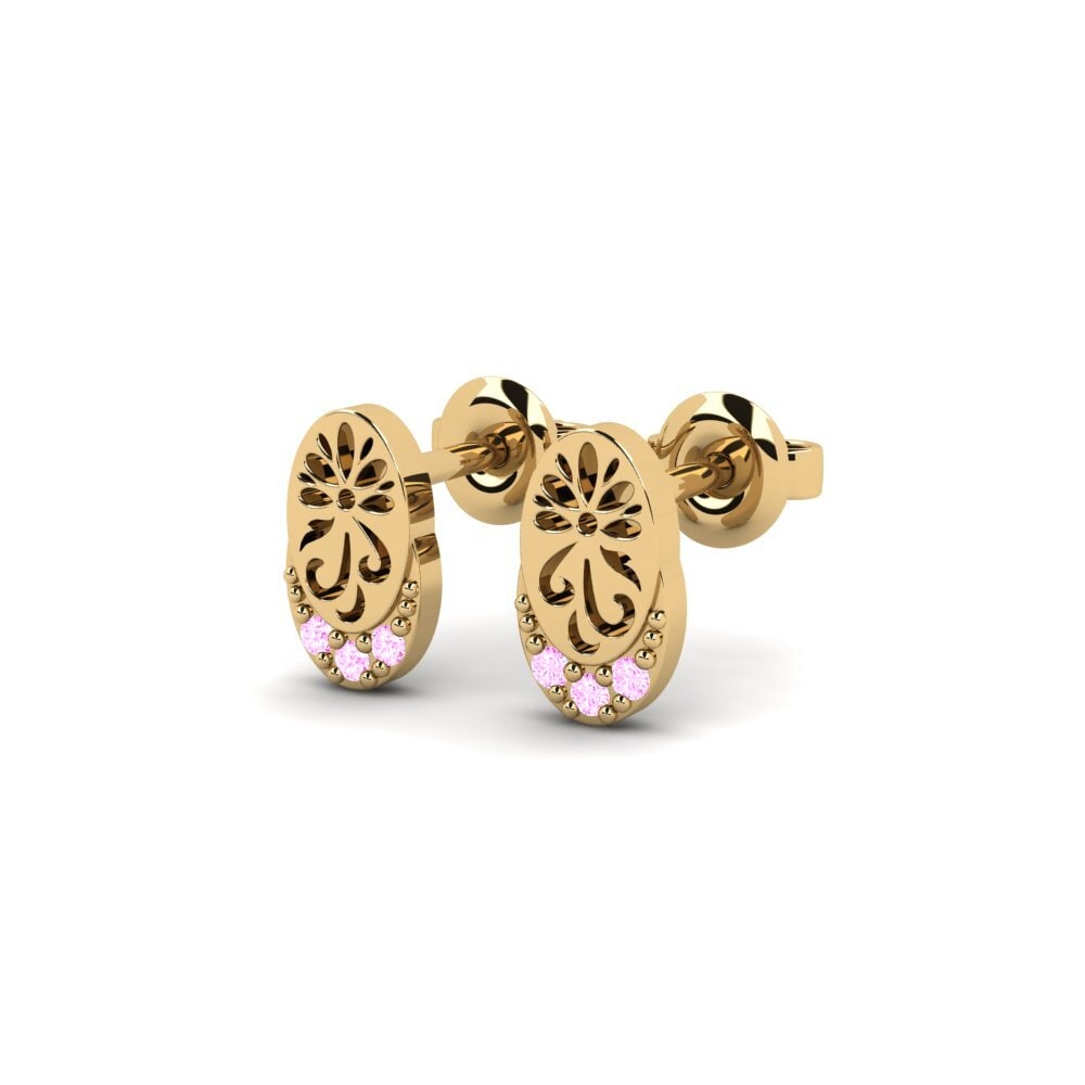 Safira Rosa Brincos Feminino Kontentu - B