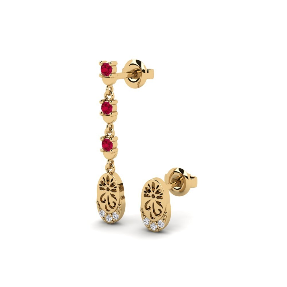 Ruby Women's Earring Kontentu - SET