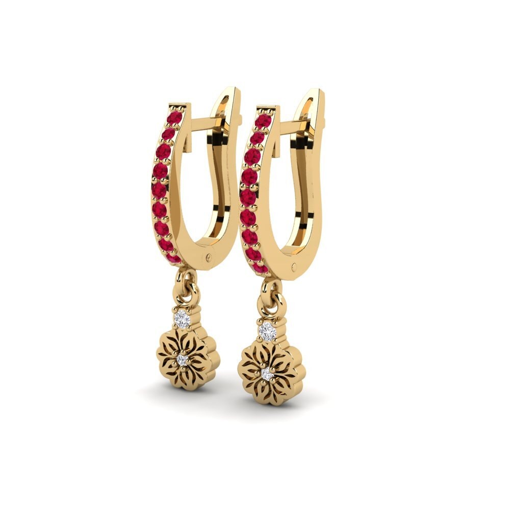 Ruby Women's Earring Kukka