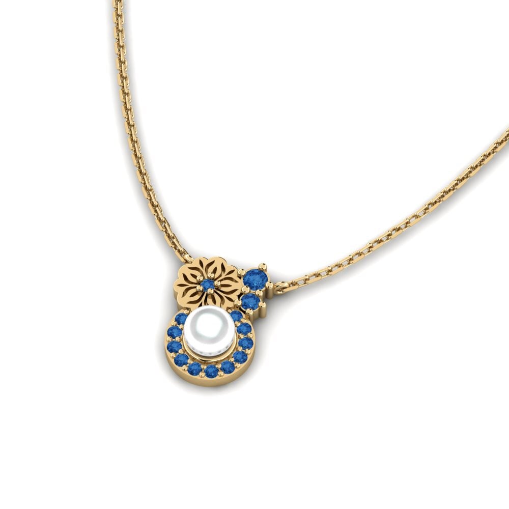 Dark Blue Zirconia Women's Necklace Kusekelela