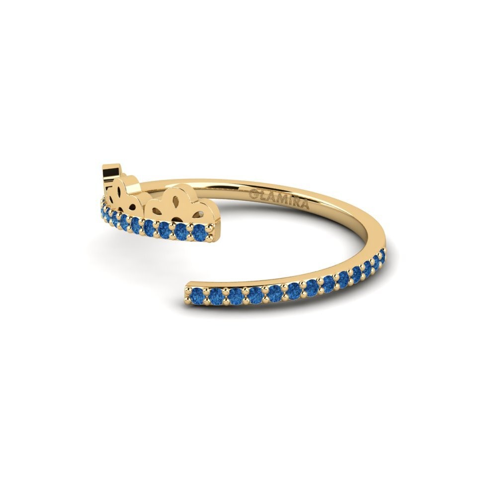 Dark Blue Zirconia Ring Kwenama