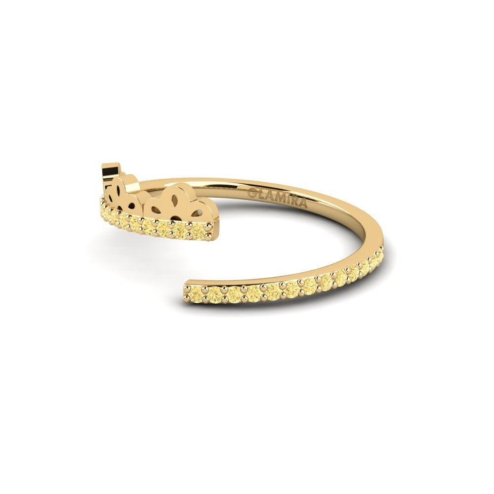 Diamante Amarillo Anillo Kwenama