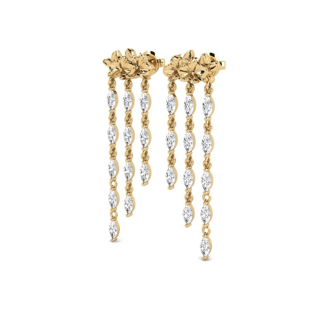 Saphir Blanc Boucle d'oreille femme Lysar