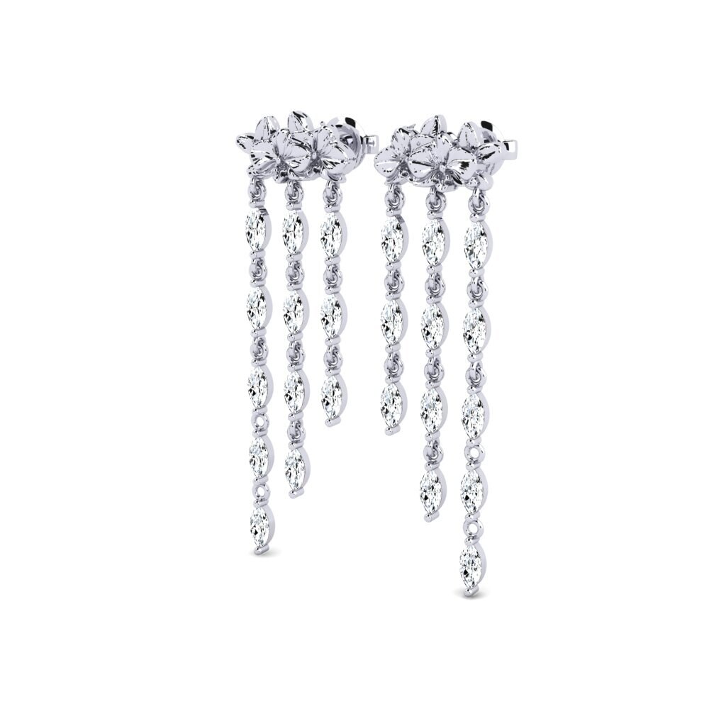 Oro Bianco 375 Zircone Orecchino da donna Lysar