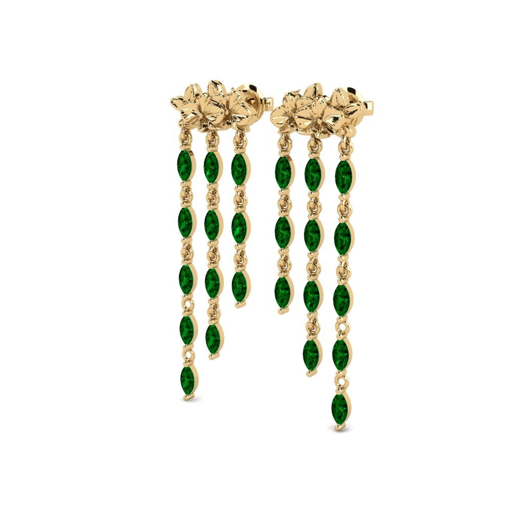 Zircônia Verde Brincos Feminino Lysar
