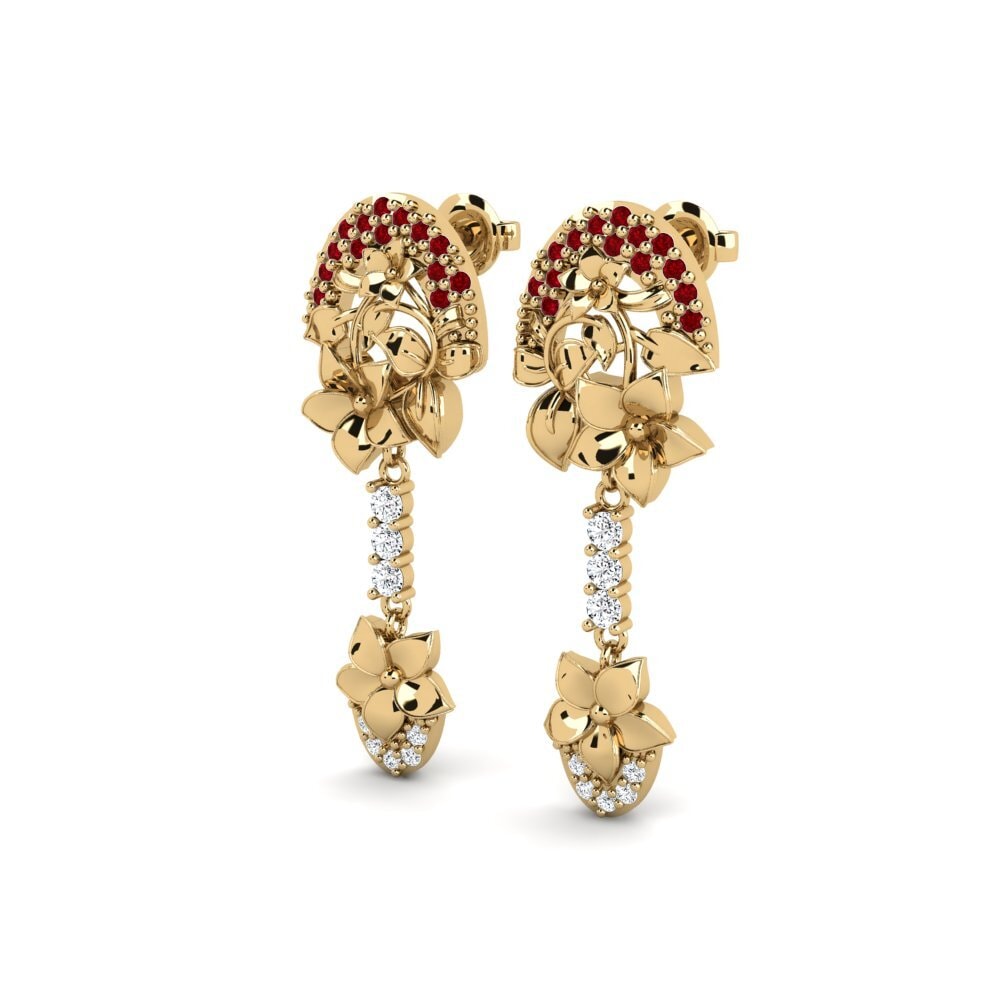 Red Zirconia Women's Earring Mirai