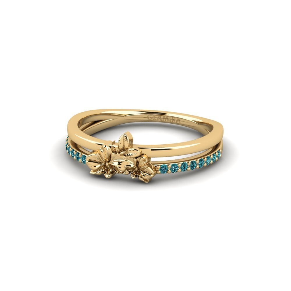 Diamante Azul Anillo Mulberry