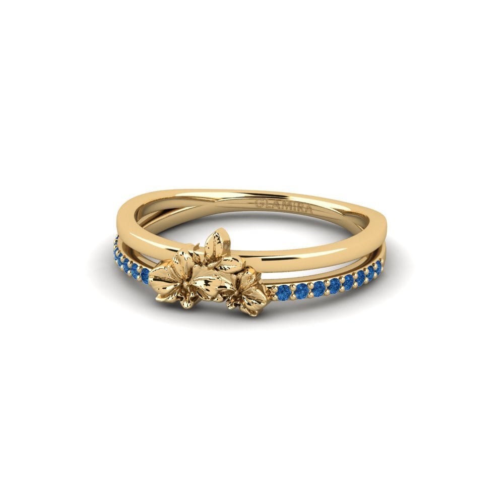 Dark Blue Zirconia Ring Mulberry