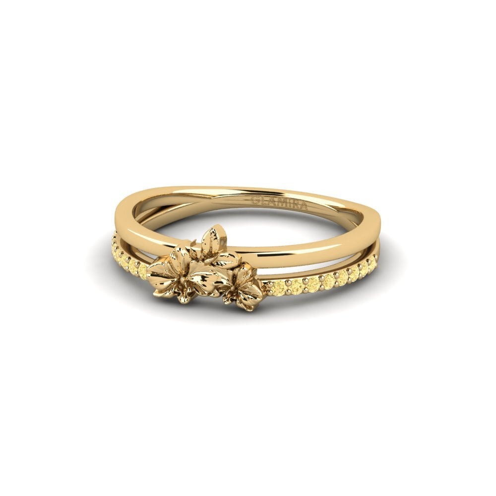 Diamante Amarillo Anillo Mulberry
