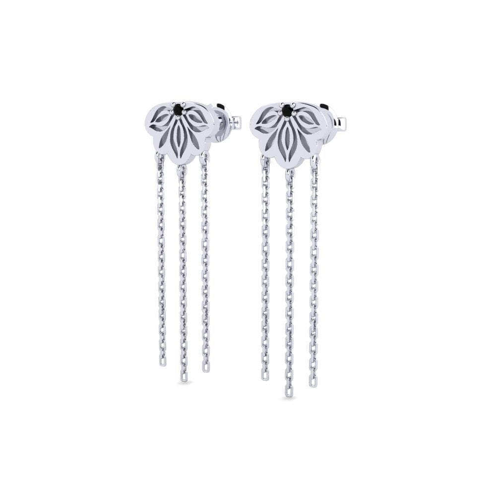 Oro Bianco 375 Onice Nero Orecchino da donna Munter