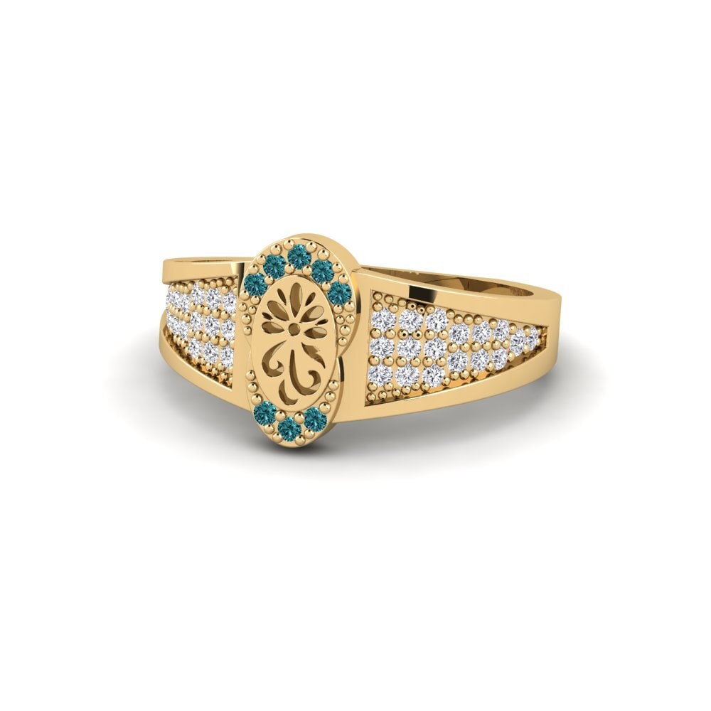 Diamante Azul Anillo Mushovo