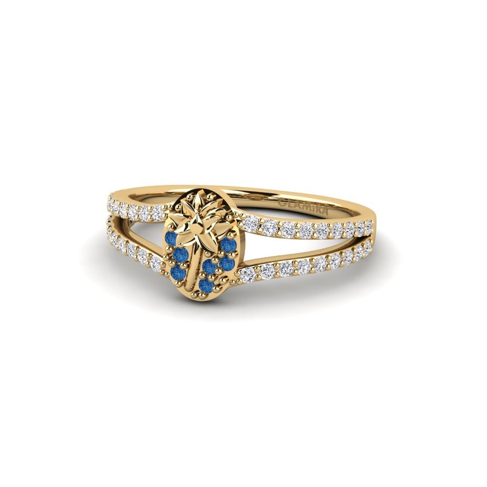 Dark Blue Zirconia Ring Orchard