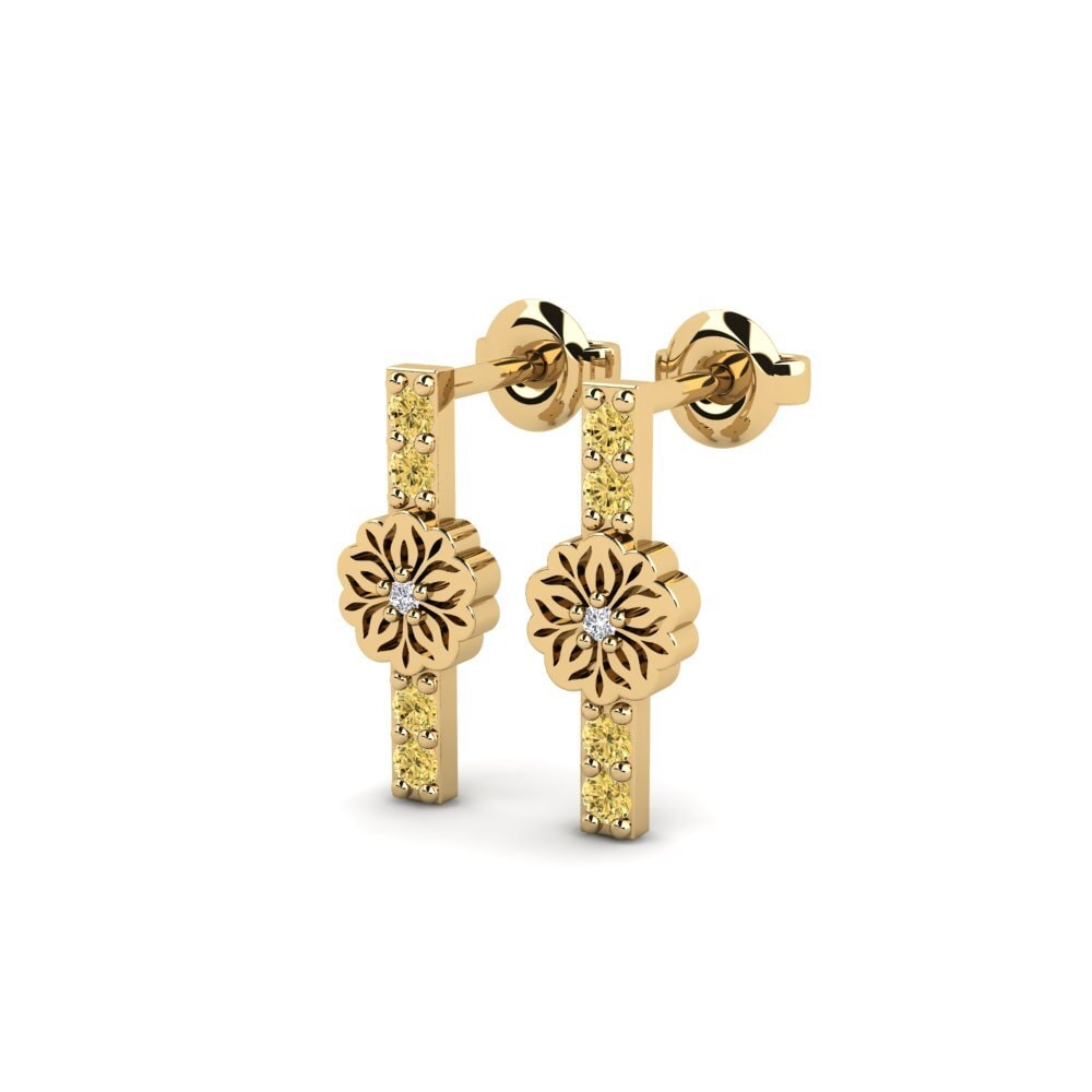 Yellow Diamond Women's Earring Quvnoq