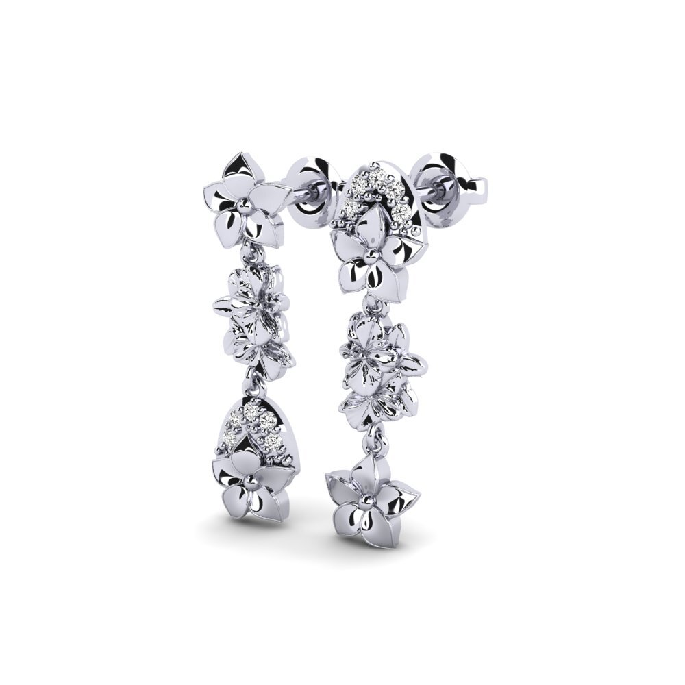 Oro Bianco 375 Moissanite Orecchino da donna Regenta