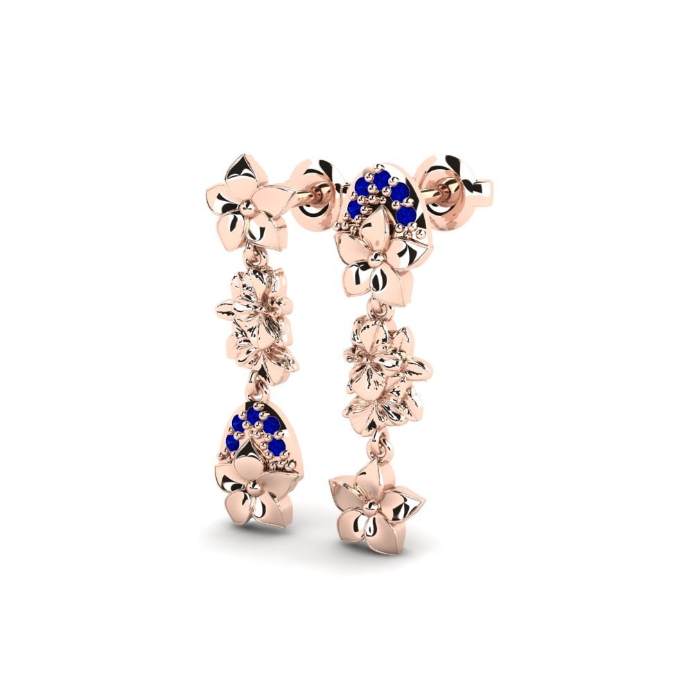 14ct Rose Gold Sapphire Women's Earring Regenta