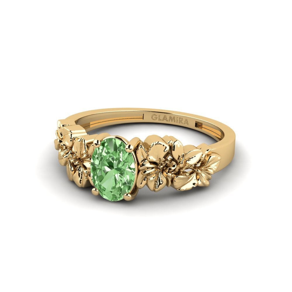 Diamante Verde Anel Renelle