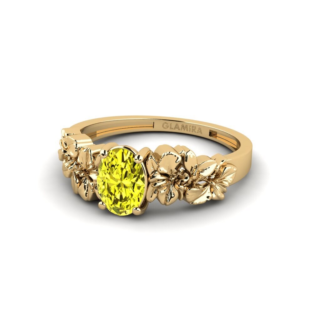 Diamante Amarillo Anillo Renelle