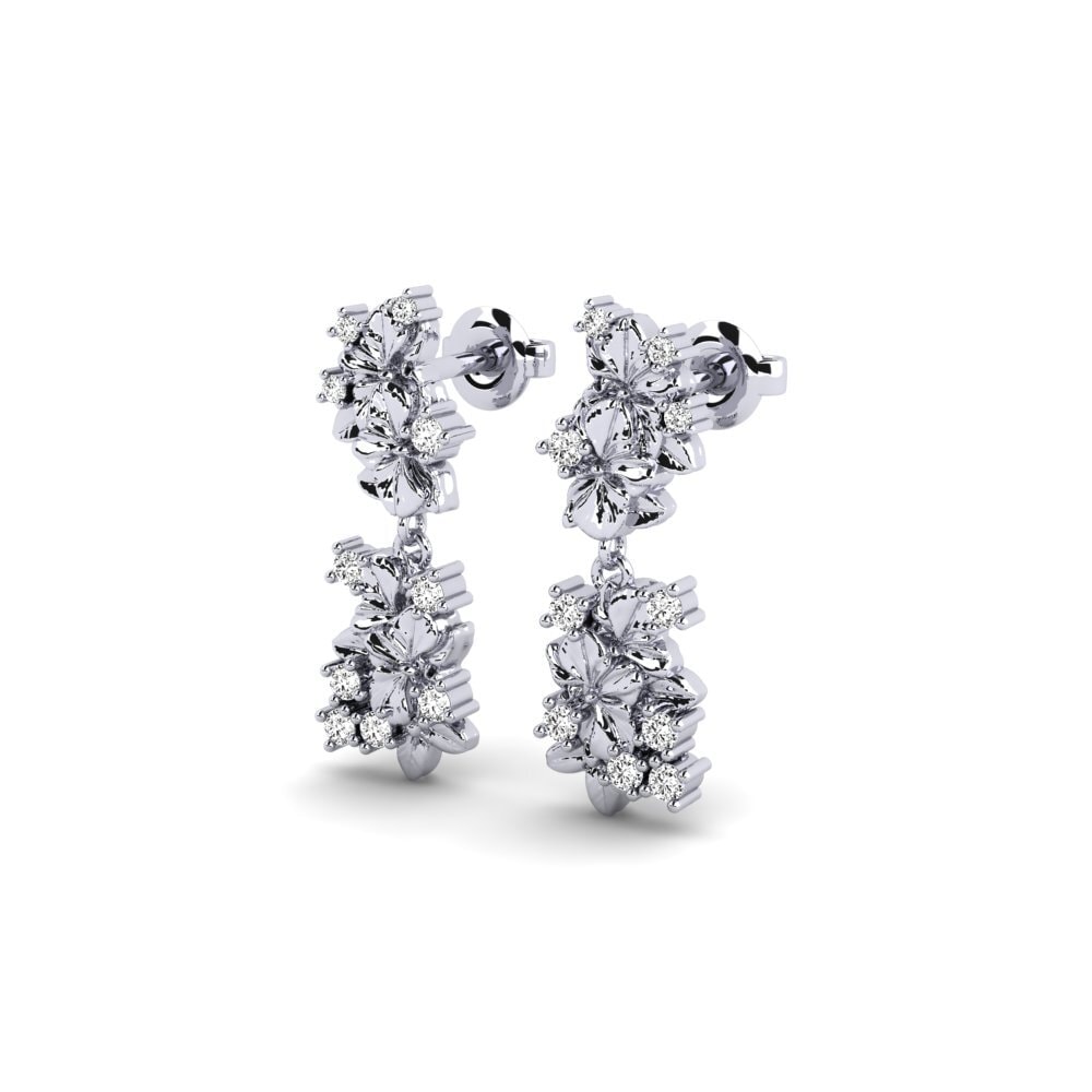 Oro Bianco 375 Moissanite Orecchino da donna Rhen
