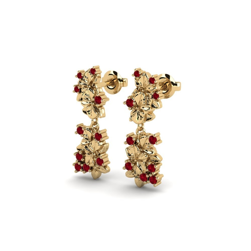 Red Zirconia Women's Earring Rhen
