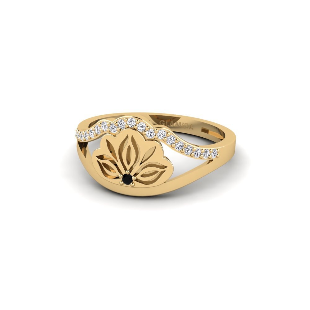 Zafiro negro Anillo Rudang